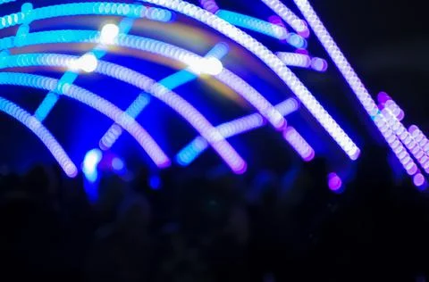Blurred bokeh Light on a dark background. Stock Photos