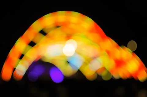 Blurred bokeh Light on a dark background. Stock Photos
