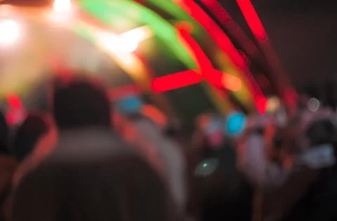 Blurred bokeh Light on a dark background. Stock Photos