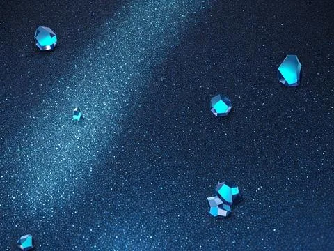 Blurred bokeh light on dark blue background. Stock Illustration