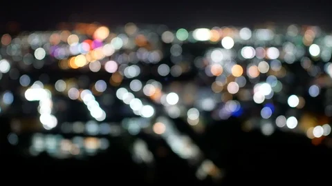 Blurred bokeh light defocused background and textured for holiday party and c Stock Footage 94312688