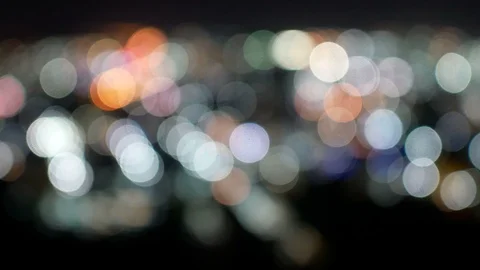 Blurred bokeh light defocused background and textured for holiday party and c Stock Footage 94312768
