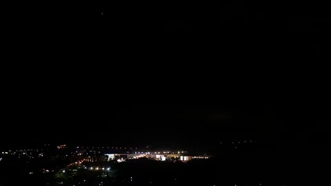 Blurred bokeh light defocused background and textured , Flashing lights in th Video stock 95849883