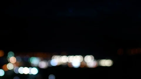 Blurred bokeh light defocused background and textured , Flashing lights in th Video stock 95855685