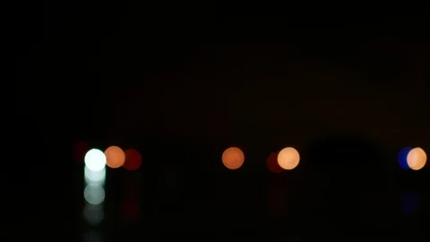 Blurred bokeh light defocused background and textured , Flashing lights in th Video stock 99006003