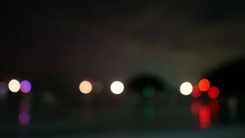 Blurred bokeh light defocused background and textured , Flashing lights in th Stock Footage 99006824