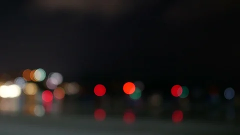 Blurred bokeh light defocused background and textured , Flashing lights in th Stock-Footage 99006943