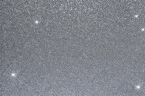 Blurred bokeh light on gray silver background. Illustrazione stock