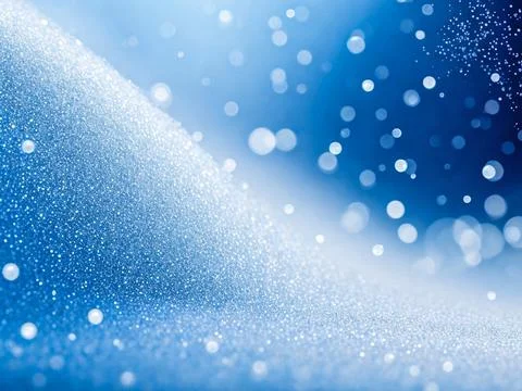 Blurred bokeh light on white blue background. Stock Illustration