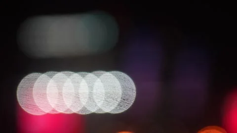 Blurred bokeh lights background at night. Stock Footage 303880971