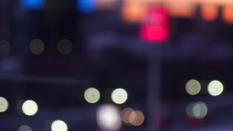 Blurred bokeh lights background at night. Stock Footage 303880987
