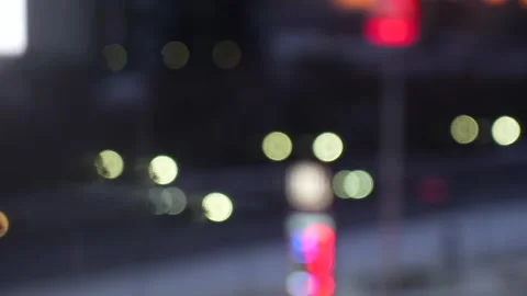 Blurred bokeh lights background at night. Stock Footage 303881362