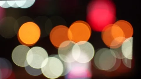 Blurred bokeh lights background at night. Stock Footage 303881464