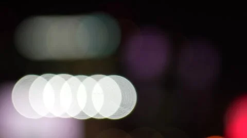 Blurred bokeh lights background at night. Stock Footage 303881671