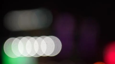 Blurred bokeh lights background at night. Stock Footage 303881863
