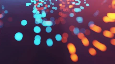 Blurred bokeh Sci Fi Futuristic Fantasy Strange Alien Structure, 3D rendering Stock Illustration