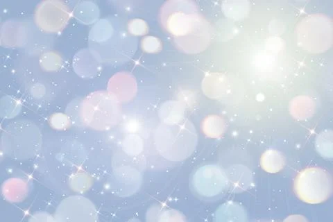 Blurred bokeh soft lights background. Delicate pastel pink and blue colors Stock Illustration