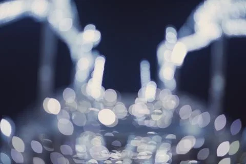 Blurred Bridge Lights Stock Photos