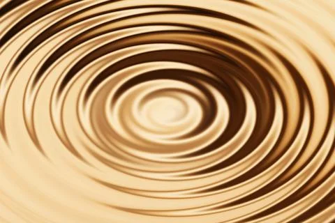 Blurred bronze water ring with liquid ripple, abstract background texture Stock Illustration