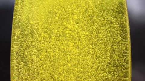 Blurred bubbles texture, golden party background. Stock Footage 234797722