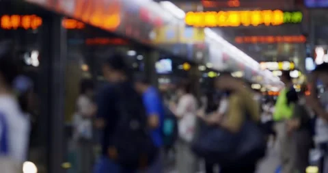 Blurred busy people at work Stock Footage 197472289