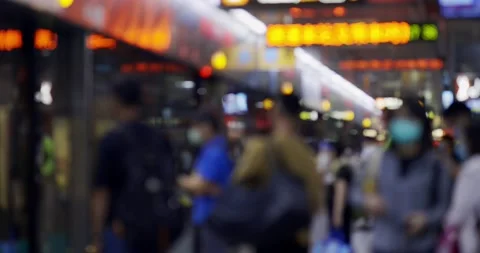 Blurred busy people at work Stock Footage 197472358
