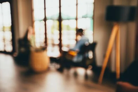 Blurred cafe background. Stock Photos