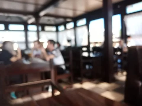 Blurred cafe background. Stock Photos