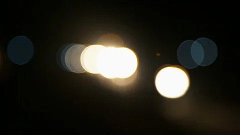 Blurred car lights in the night Stock Footage 112585639