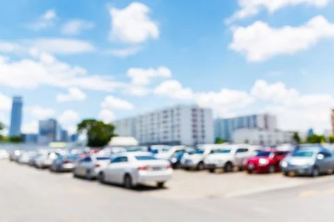 Blurred car park Stock Photos