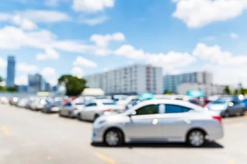 Blurred car park Stock Photos