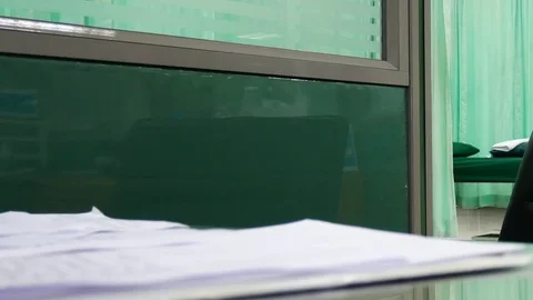 Blurred chair office interior Stock Footage 78633514