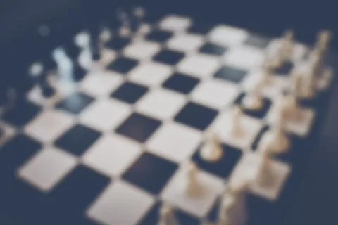 Blurred Chess Table with Instagram Style Filter Foto stock
