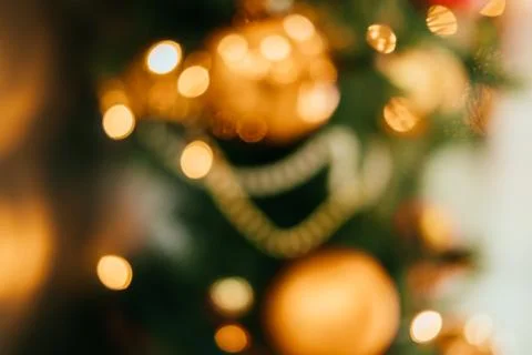Blurred Christmas background Stock Photos