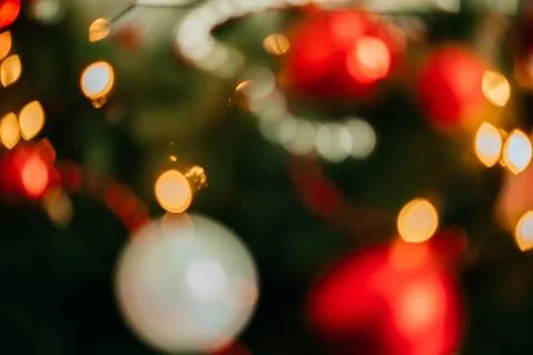 Blurred Christmas background Stock Photos
