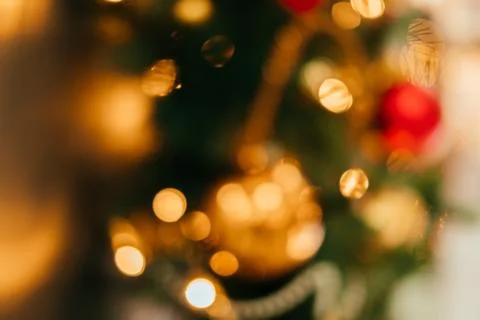 Blurred Christmas background Stock Photos