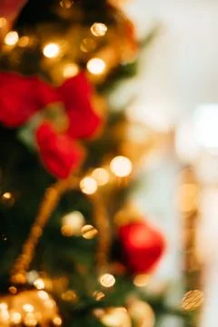 Blurred Christmas background Stock Photos