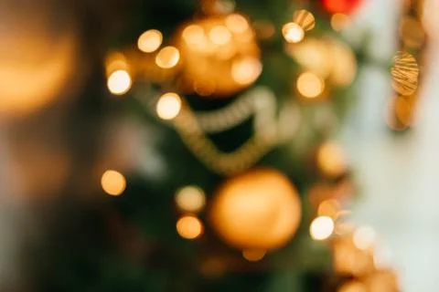 Blurred Christmas background Stock Photos