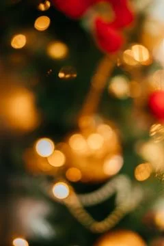 Blurred Christmas background Stock Photos
