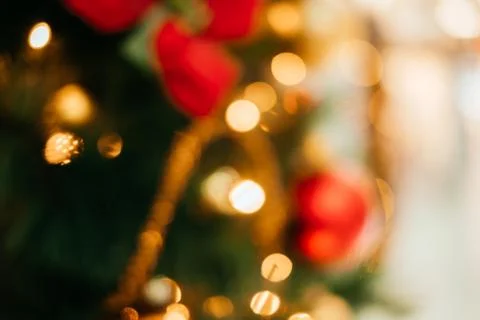 Blurred Christmas background Stock Photos