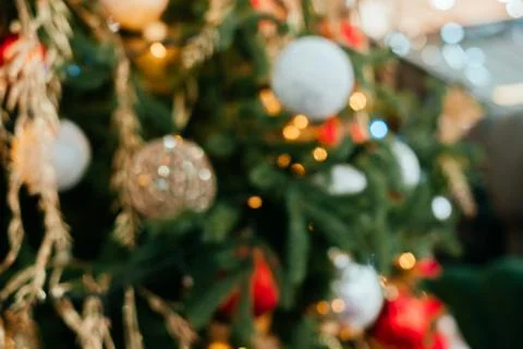 Blurred Christmas background Stock Photos