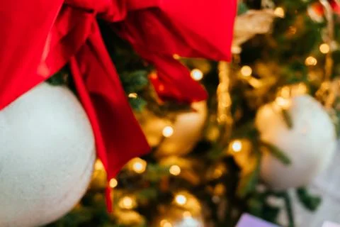 Blurred Christmas background Stock Photos