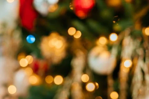 Blurred Christmas background Stock Photos