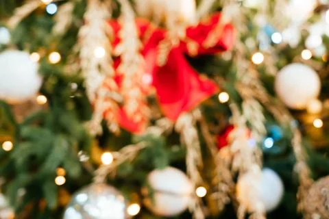 Blurred Christmas background Stock Photos