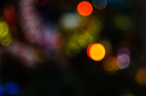 Blurred christmas lights background. Stock Photos