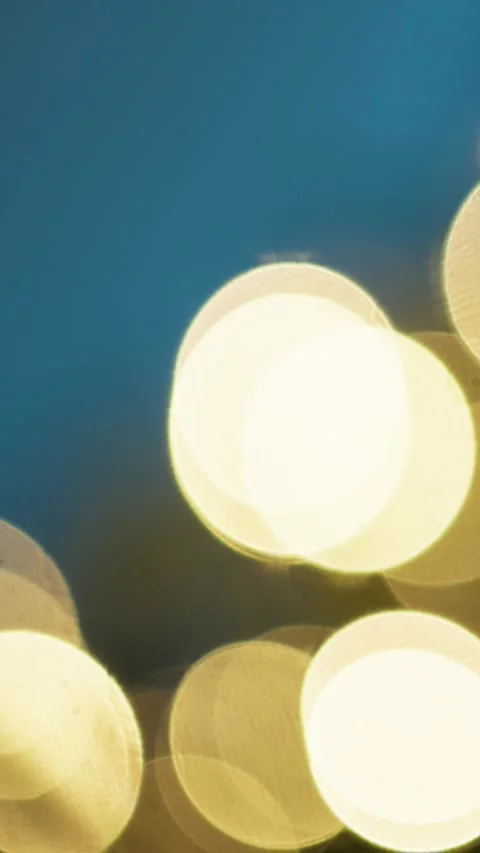 Blurred Christmas lights on blue background Stock Footage 292237748