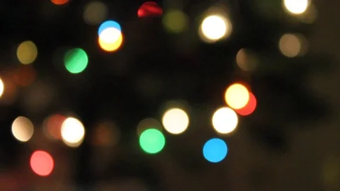 Blurred Christmas lights Stock Footage 71477993
