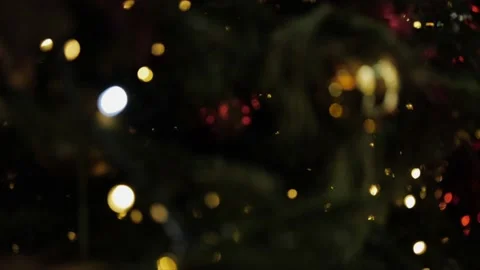Blurred Christmas lights on the tree Stock-Footage 167719156