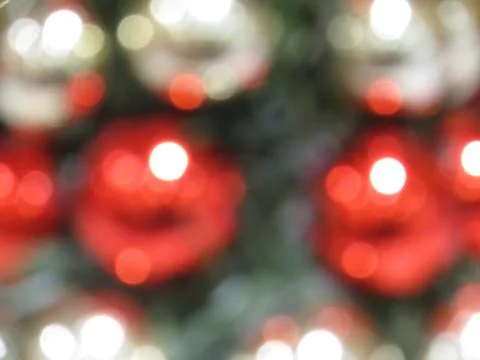 Blurred Christmas ornaments. Stock Photos