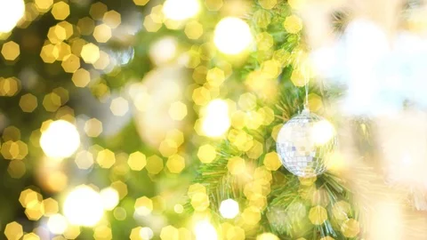 Blurred Christmas tree background Stock Footage 83298126